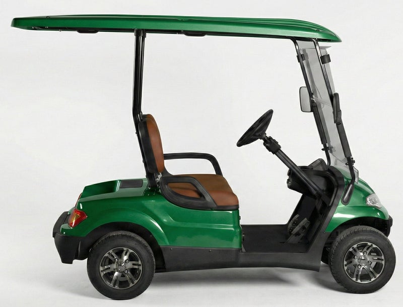 EPIC 2-Seater Non-Lifted Electric Golf Cart with Lithium Battery 105Ah & Standard Tires | LSEV (Green) - Image 1